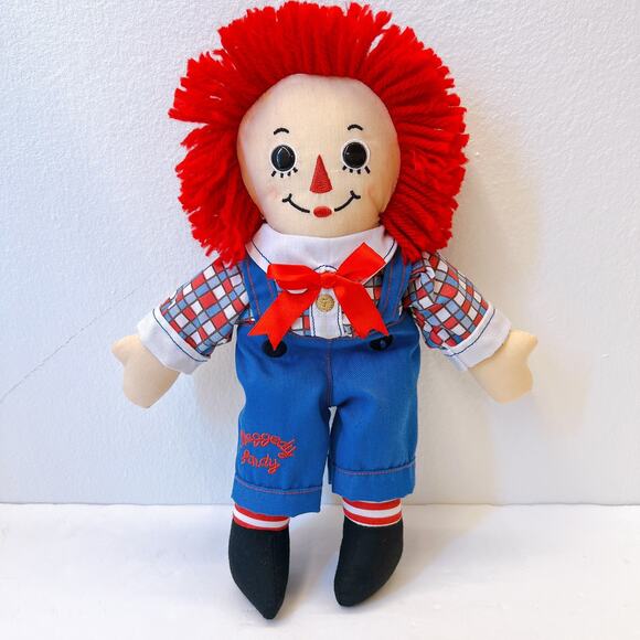 Vintage 2002 Raggedy Andy Doll Rag Doll Gruelle Russ Hasbro 12 Inches - Picture 1 of 7